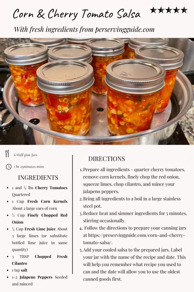 corn and cherry tomato salsa
