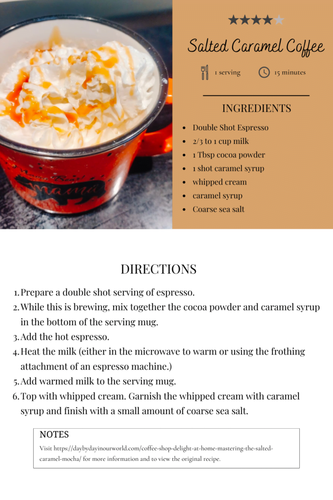 Salted Caramel Recipe Card